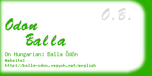odon balla business card