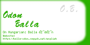 odon balla business card